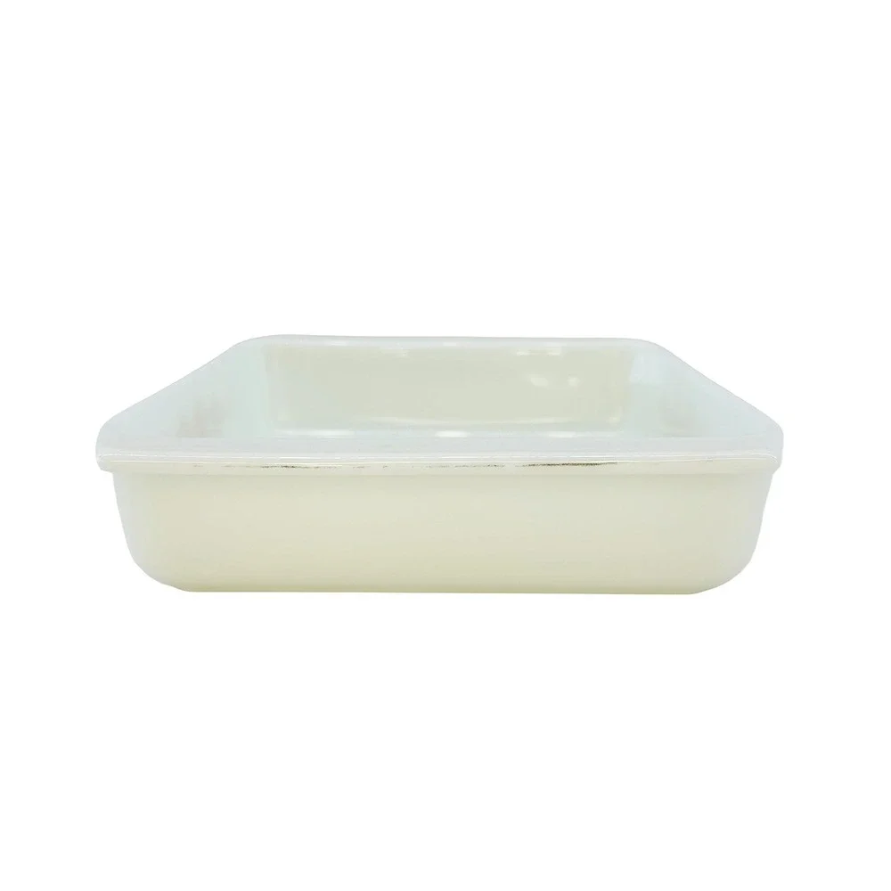 VINTAGE PYREX 922 Square Casserole Dish • Butterfly gold, white • 8